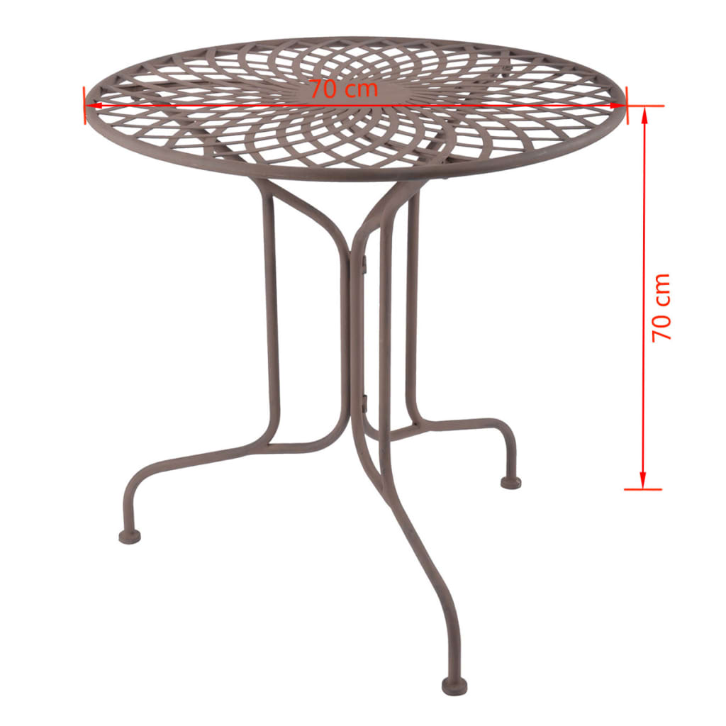 Esschert Design Gartentisch aus Metall im Altenglischen Stil MF007