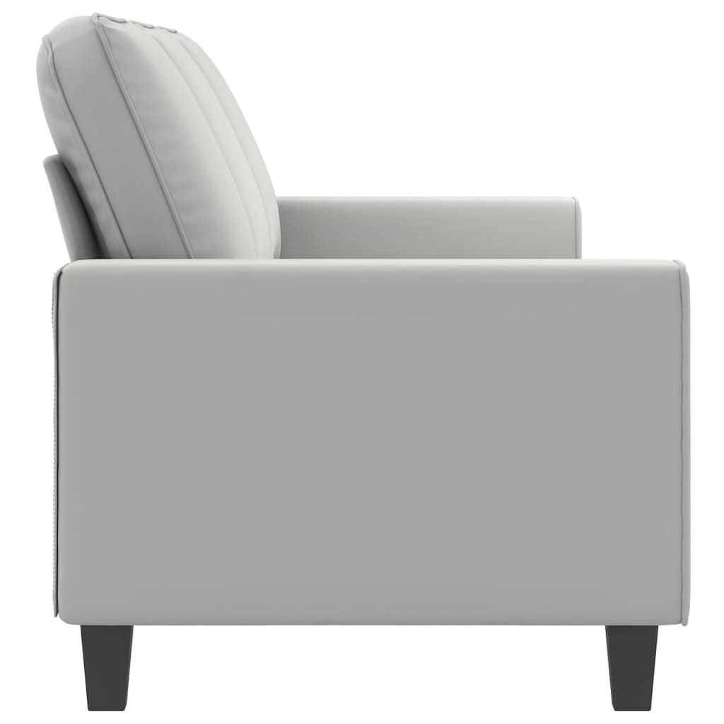 vidaXL 3-Sitzer-Sofa Hellgrau 210 cm Mikrofasergewebe