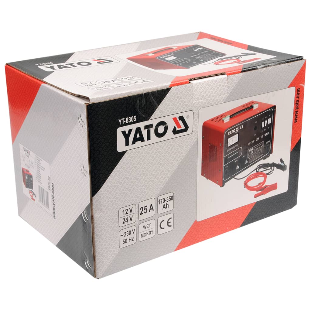 YATO Batterieladegerät 12/24 V 25 A 230 V