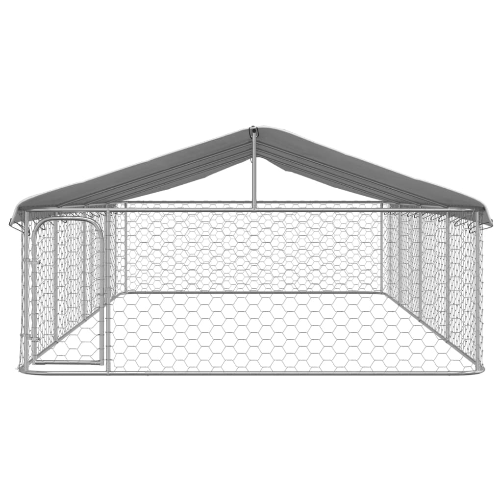 vidaXL Outdoor-Hundezwinger mit Dach 600x300x150 cm