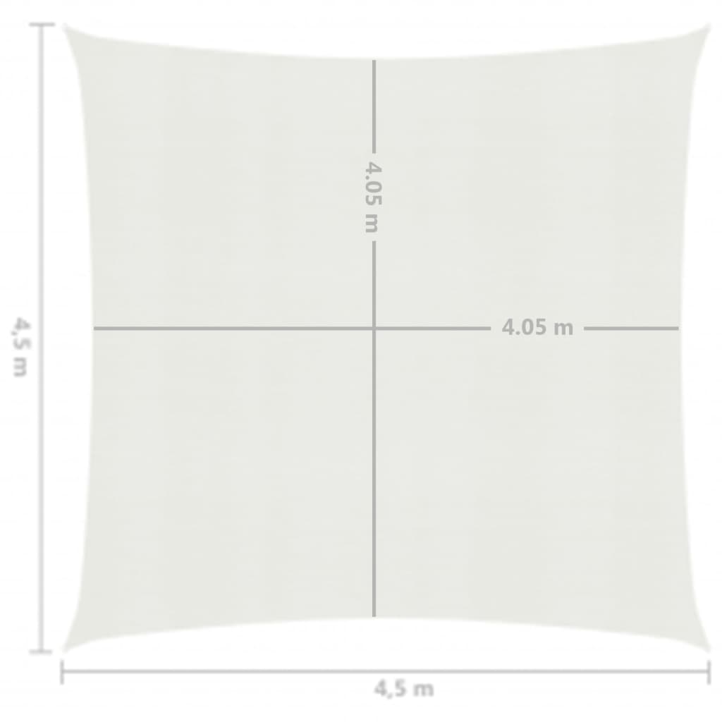 vidaXL Sonnensegel 160 g/m² Weiß 4,5x4,5 m HDPE