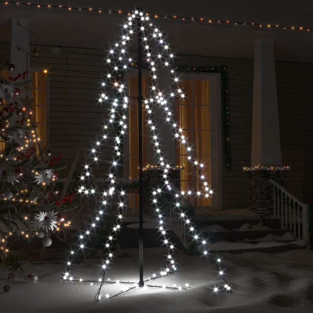 vidaXL Weihnachtsbaum in Kegelform 200 LEDs Indoor Outdoor 98x150 cm