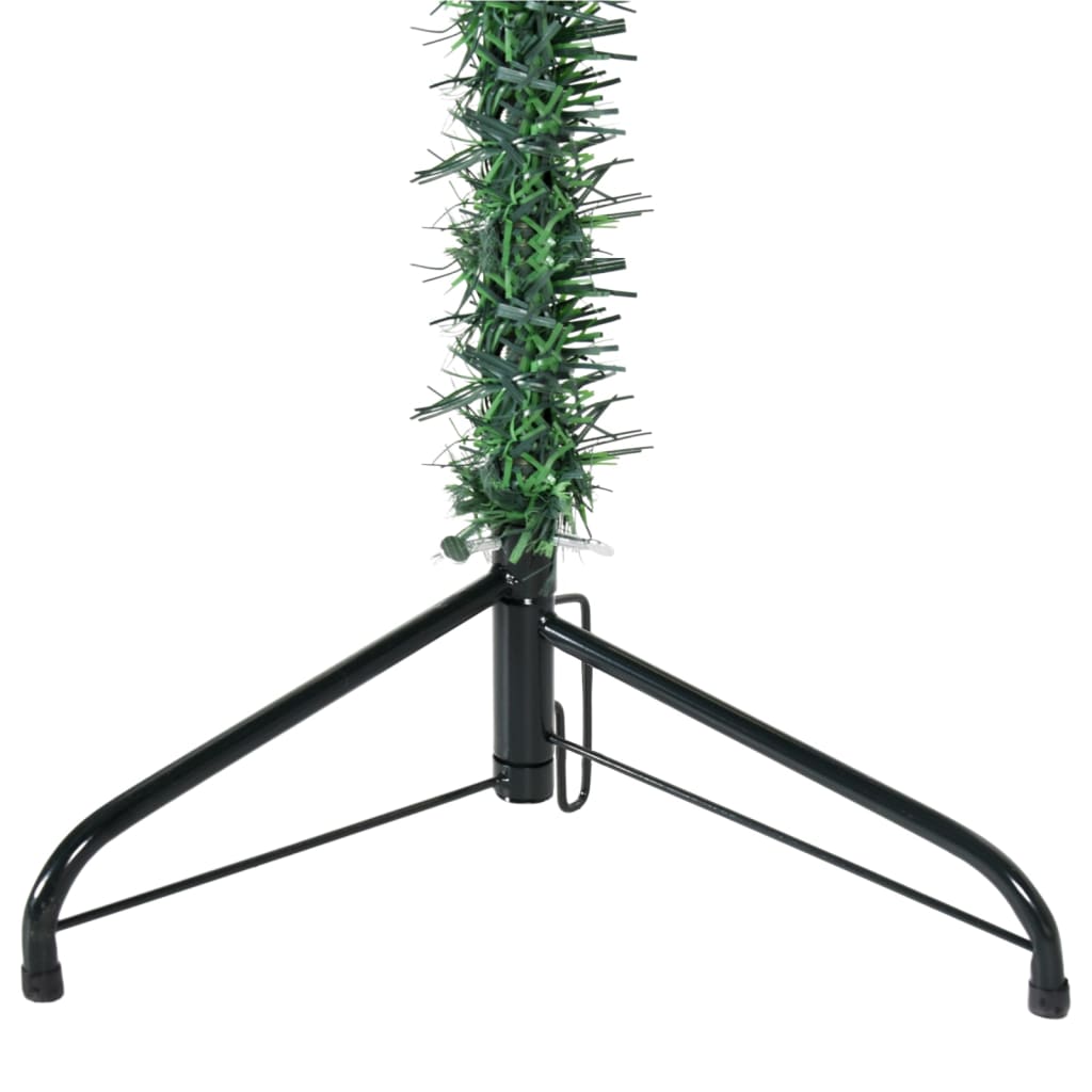 vidaXL Künstlicher Halb-Weihnachtsbaum mit Ständer Schlank Grün 180 cm
