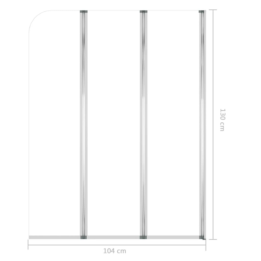 vidaXL Duschabtrennungen 2 Stk. 104x130 cm Hartglas Transparent