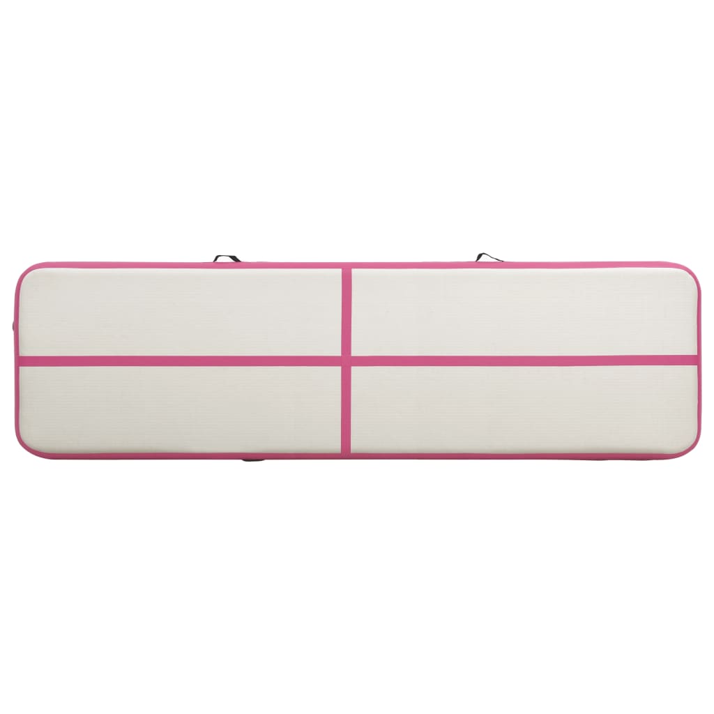vidaXL Aufblasbare Gymnastikmatte mit Pumpe 800x100x20 cm PVC Rosa