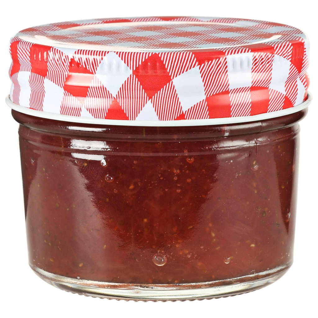 vidaXL Marmeladengläser mit Weißen/Roten Deckeln 48 Stk. 110 ml
