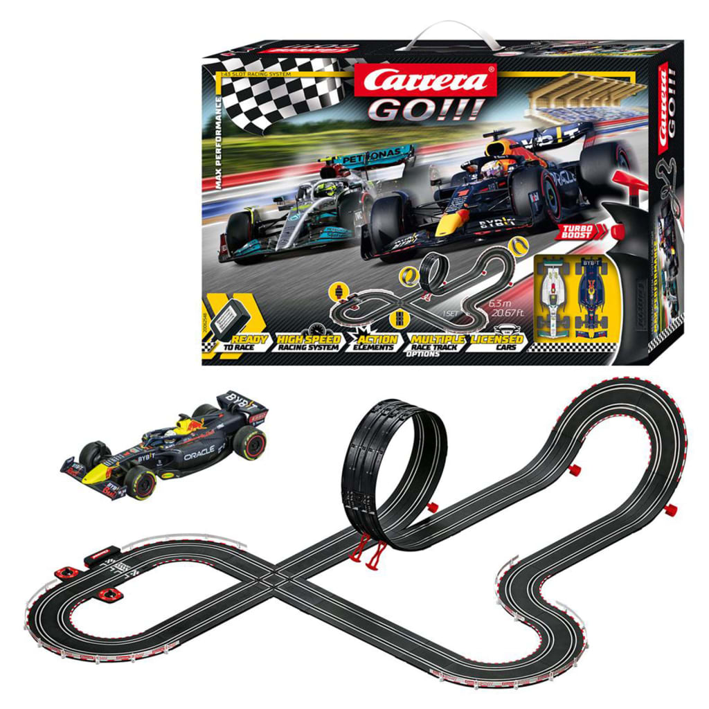 Carrera Go!!! Slotcar- und Rennbahn-Set Max Performance 6,3 m