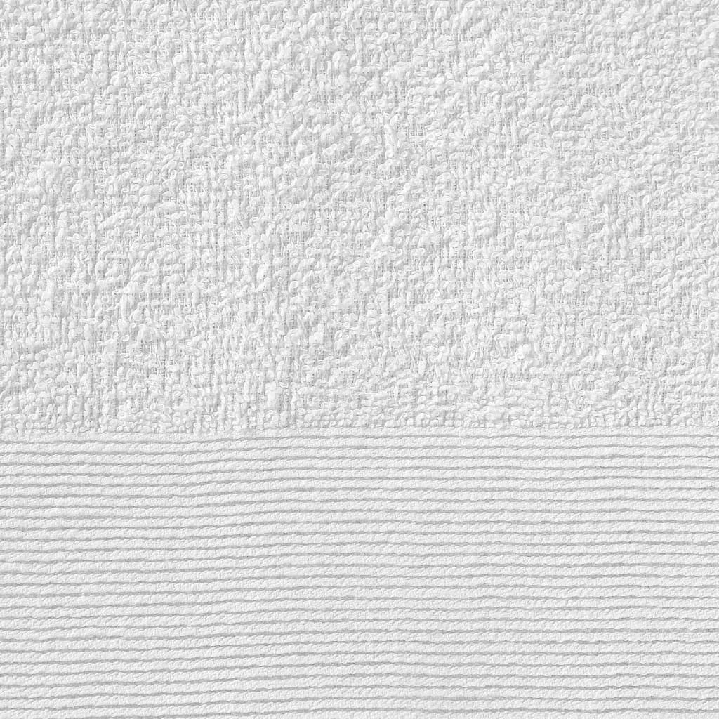 vidaXL Duschtücher 25 Stk. Baumwolle 350 g/m² 70 x 140 cm Weiß