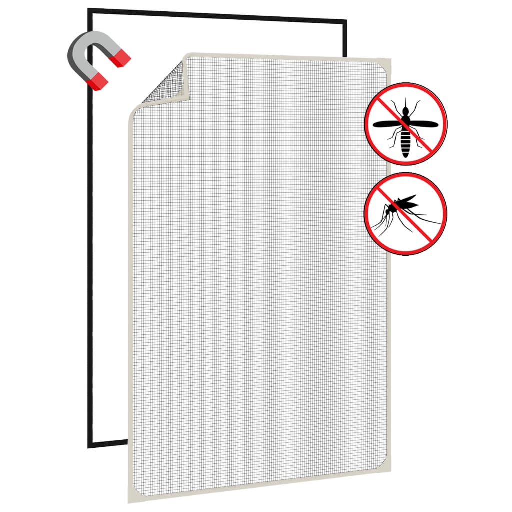 vidaXL Magnet-Insektenschutz für Fenster Weiß 80x120 cm