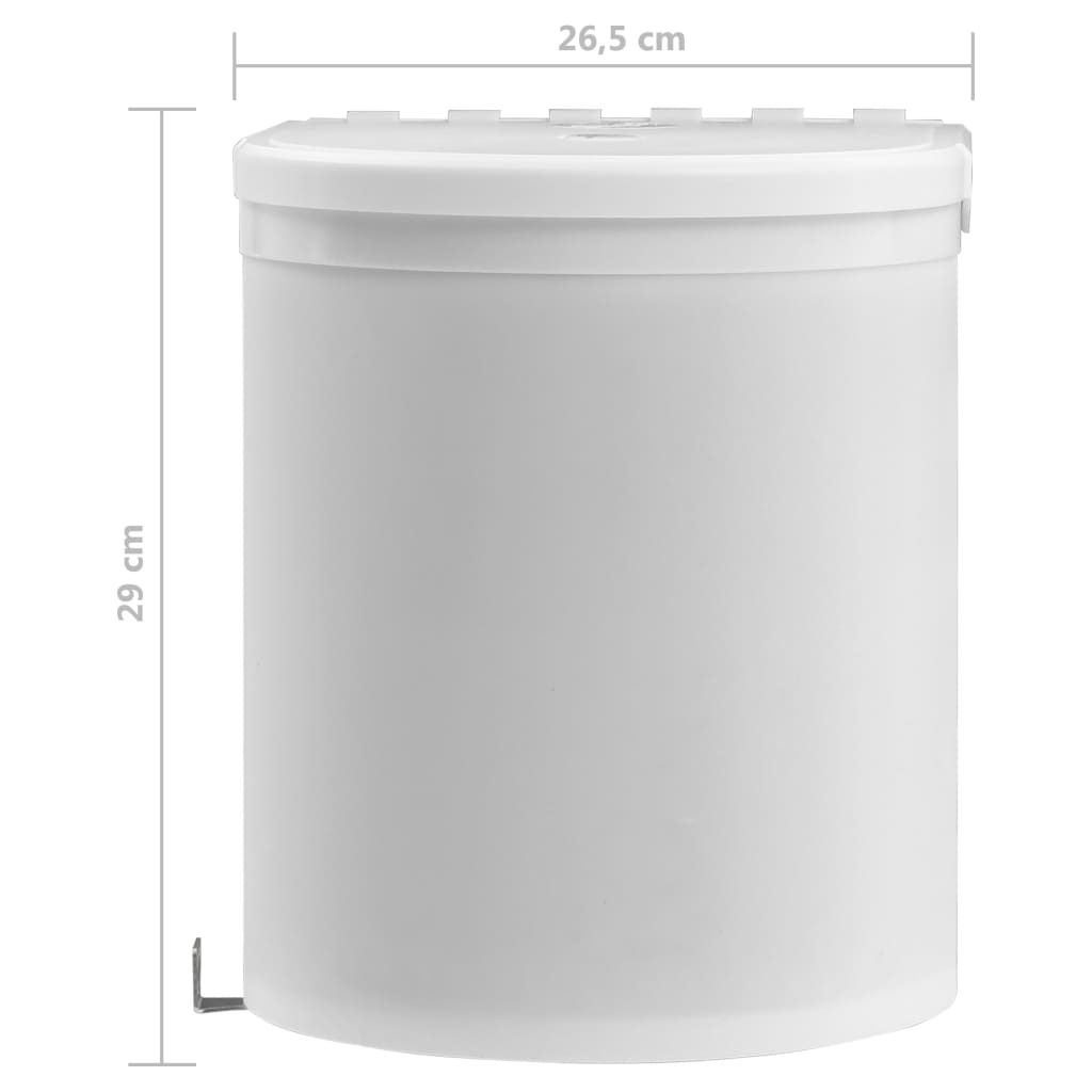 vidaXL Küchen-Einbau-Mülleimer Kunststoff 12 L