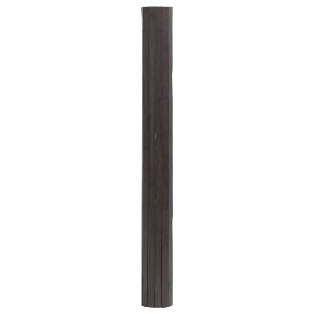 vidaXL Teppich Rechteckig Dunkelbraun 70x300 cm Bambus