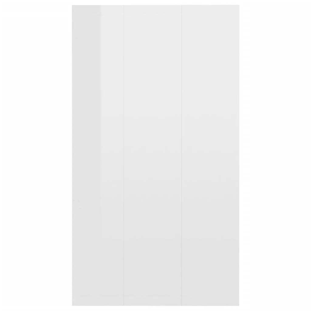 vidaXL Bücherregal/Sideboard Hochglanz-Weiß 66x30x98 cm Holzwerkstoff