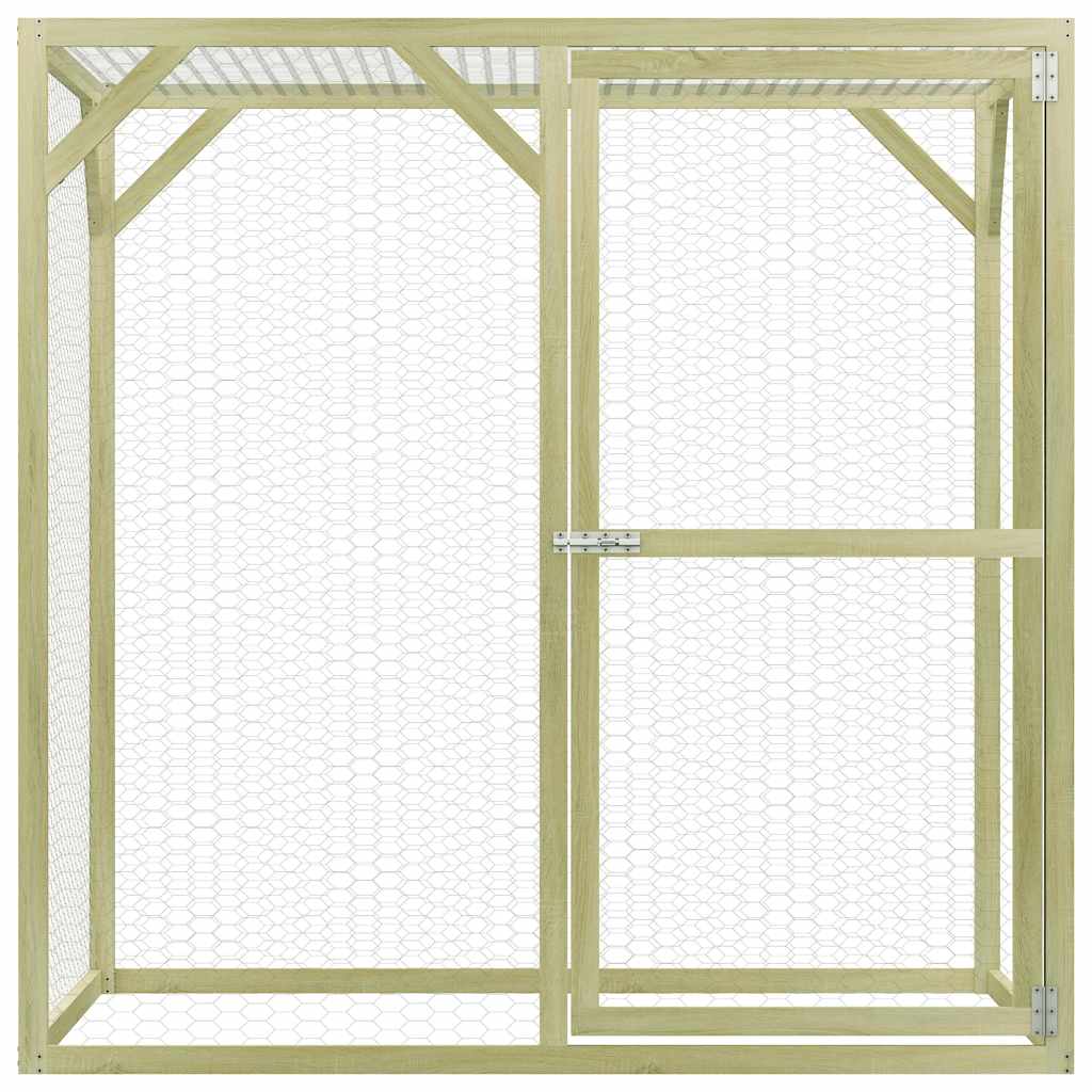 Hühnerstall Aus Holz 1,5x9x1,5 M - Voliere Mit Draht Für Hühner, Enten & Kleintiere