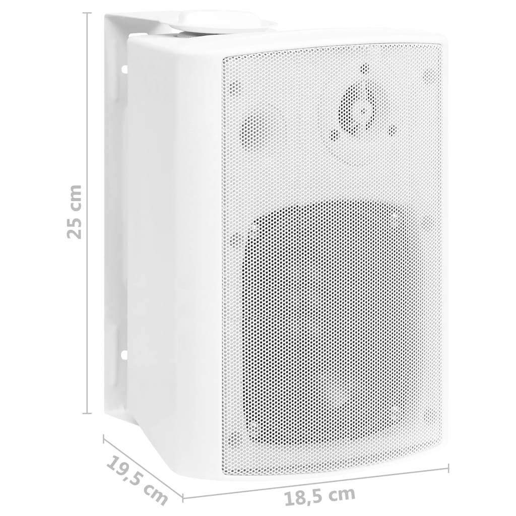 2x Wandlautsprecher Stereo Indoor Outdoor Lautsprecher 80/100/120 W Weiß/Schwarz 