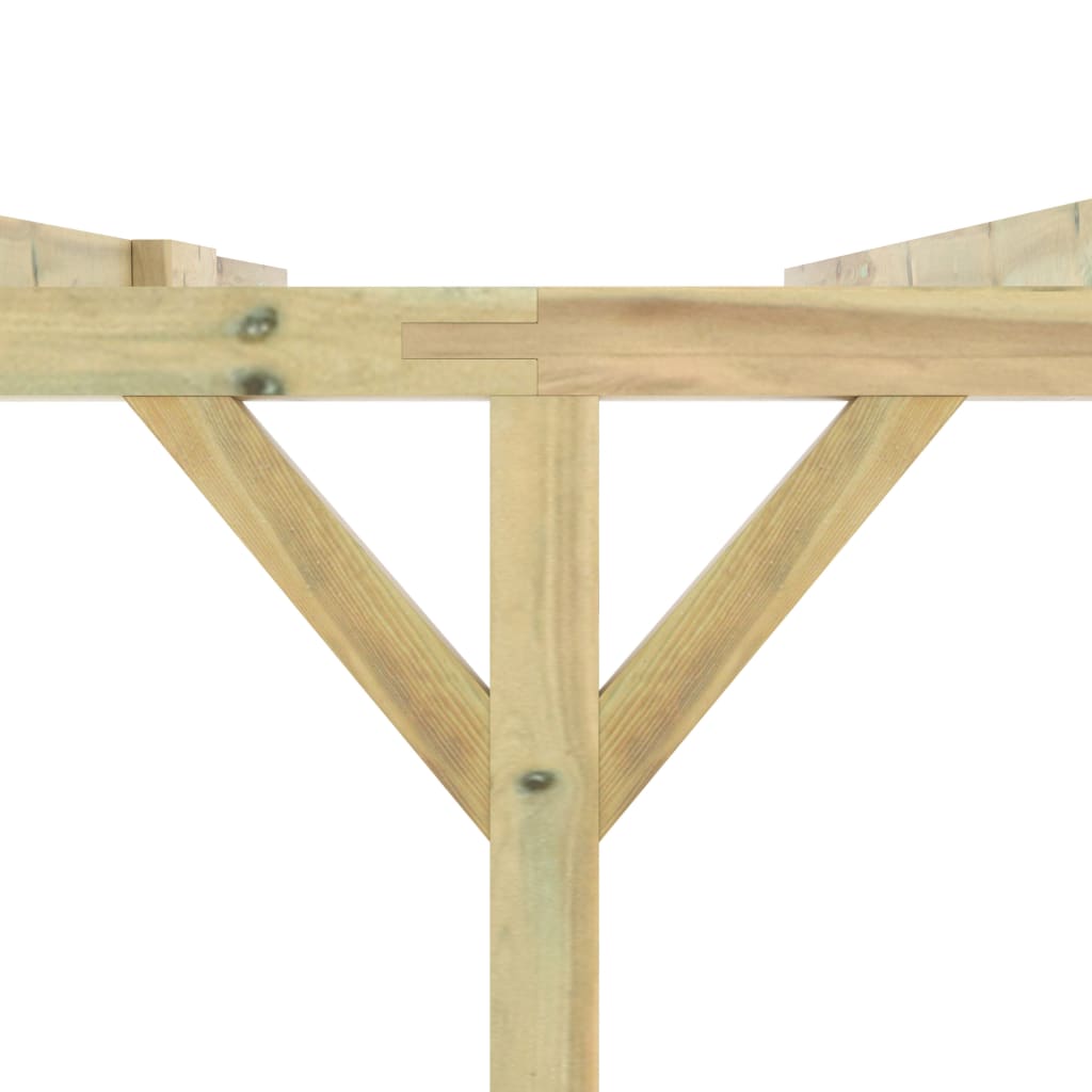 vidaXL Anlehn-Pergola 6 x 3 x 2,1 m Holz