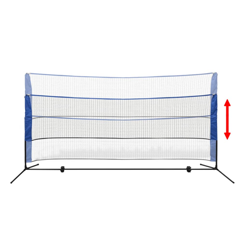 vidaXL Badmintonnetz-Set mit Federbällen 300 x 155 cm