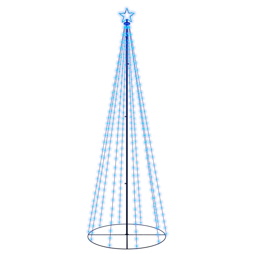 vidaXL LED-Weihnachtsbaum Kegelform Blau 310 LEDs 100x300 cm