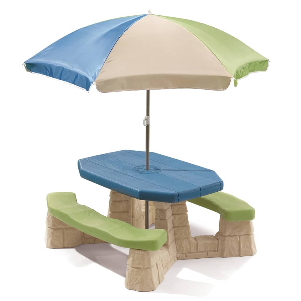 Step2 Picknick-Tisch mit Sonnenschirm Aqua