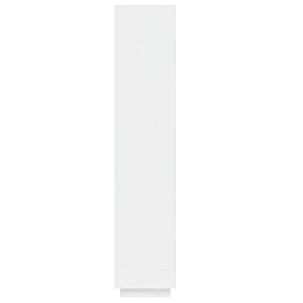 vidaXL Bücherregal/Raumteiler Weiß 40x35x167 cm Massivholz Kiefer