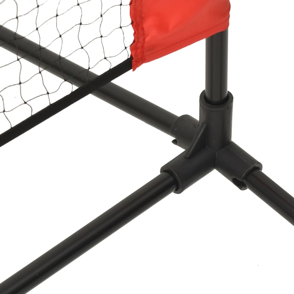vidaXL Tennisnetz Schwarz und Rot 500x100x87 cm Polyester