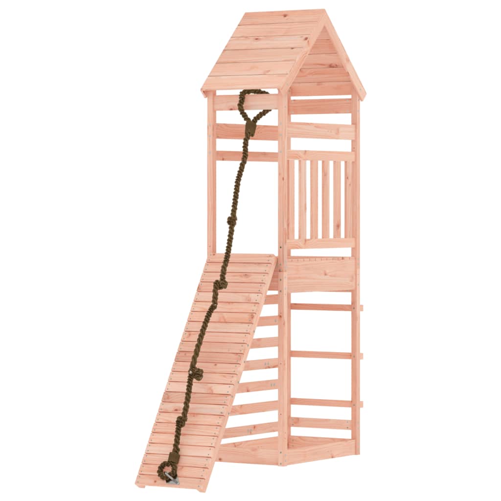 vidaXL Spielturm mit Kletterwand Massivholz Douglasie