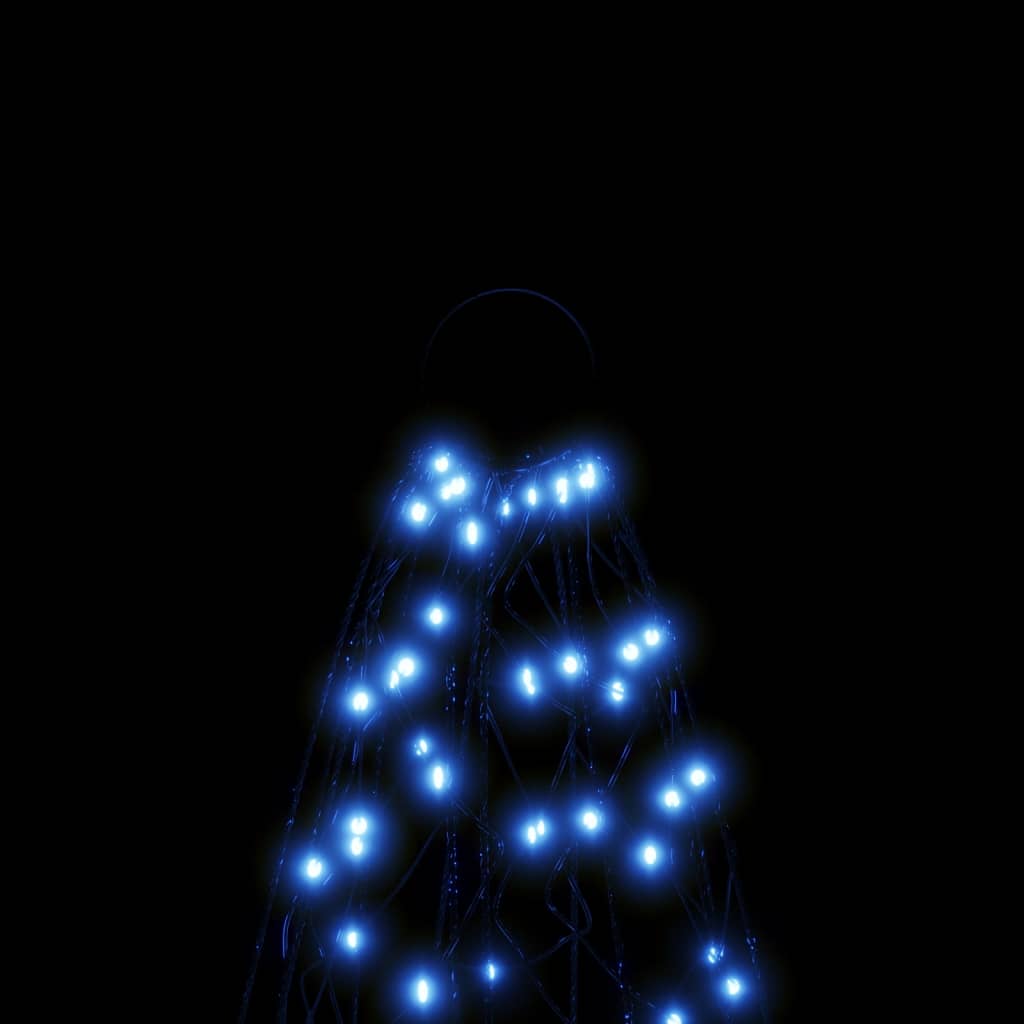 vidaXL LED-Weihnachtsbaum für Fahnenmast Blau 3000 LEDs 800 cm